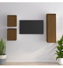 Meubles TV 3 pcs Marron...