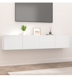 Meubles TV 2 pcs Blanc...