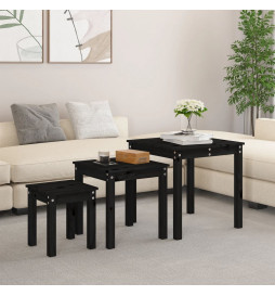Tables gigognes 3 pcs Noir...
