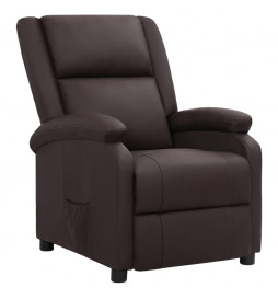 Fauteuil inclinable marron...