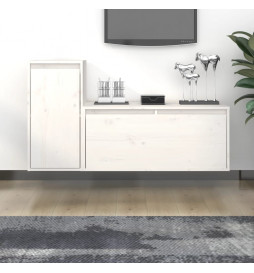 Meubles TV 2 pcs Blanc Bois...