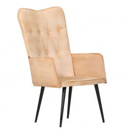 Chaise à oreilles Crème Toile