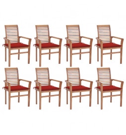 Chaises à dîner 8 pcs avec...