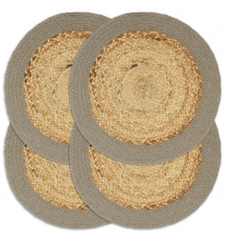 Napperons 4 pcs Naturel et...