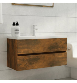 Armoire de lavabo Chêne...
