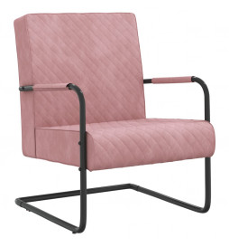 Chaise cantilever Rose Velours