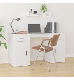 Bureau avec armoire blanc...