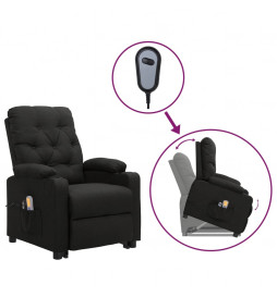 Fauteuil de massage Noir Tissu