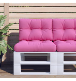 Coussin de palette rose...