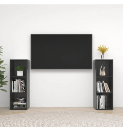 Meubles TV 2 pcs Gris...