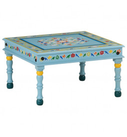 Table basse turquoise bois...