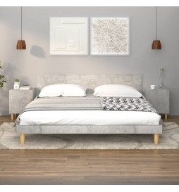 Tables de chevet 2 pcs Gris...