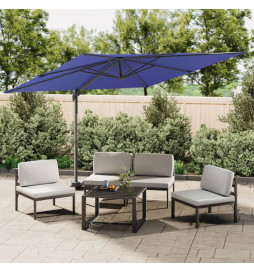 Parasol déporté avec mât en...