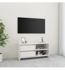 Meuble TV Blanc 80x31x39 cm...