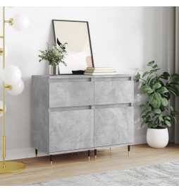 Buffets 2 pcs gris béton...