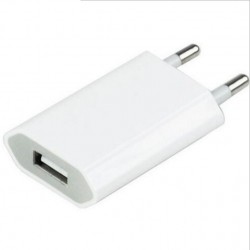 Adaptateur USB Prise de Courant 1 Port Secteur AC Chargeur Blanc (5V-1A) Universel