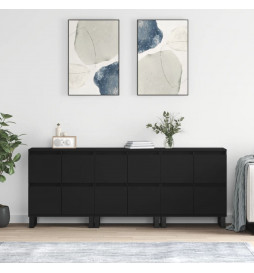 Buffets 3 pcs noir bois...