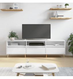 Meuble TV blanc brillant...