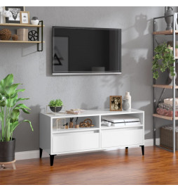 Meuble TV blanc brillant...
