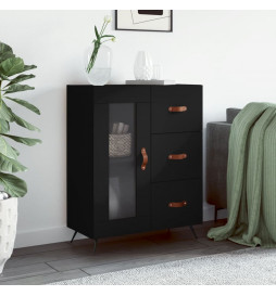 Buffet noir 69,5x34x90 cm...