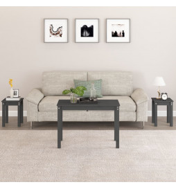Tables gigognes 3 pcs Gris...
