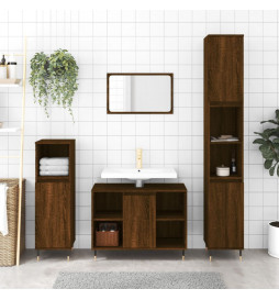 Armoire de bain chêne...