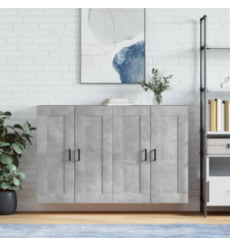 Armoires murales 2 pcs gris...
