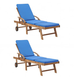 Chaises longues avec...