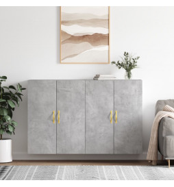 Armoires murales 2 pcs gris...