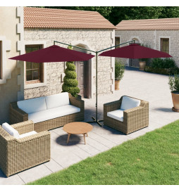 Parasol double avec mât en...