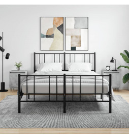 Tables de chevet 2 pcs gris...