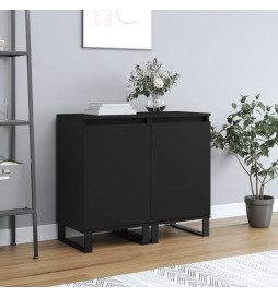 Buffets 2 pcs noir 40x35x70...