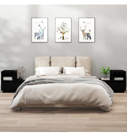 Tables de chevet 2 pcs Noir...