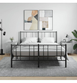 Tables de chevet 2 pcs gris...
