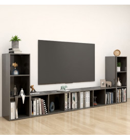 Meubles TV 4 pcs Gris...