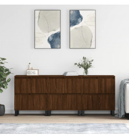 Buffets 3 pcs Chêne marron...