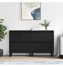 Buffets 2 pcs noir bois...