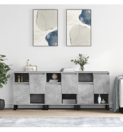 Buffets 3 pcs gris béton...