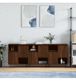 Buffets 3 pcs Chêne marron...