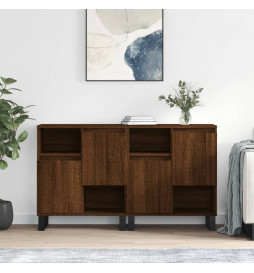 Buffets 2 pcs chêne marron...