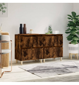 Buffets 2 pcs chêne fumé...