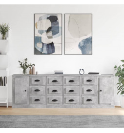 Buffets 3 pcs gris béton...