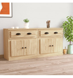 Buffets 2 pcs chêne sonoma...