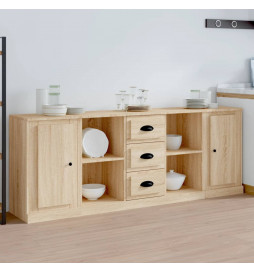 Buffets 3 pcs Chêne sonoma...