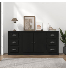 Buffets 3 pcs noir bois...
