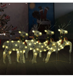 Rennes de Noël 4 pcs Doré...