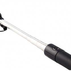 Perche Selfie Metal pour Smartphone avec Cable Jack Selfie Stick Android IOS Réglable Bouton Photo