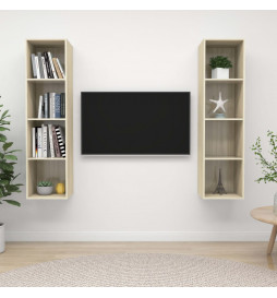 Meubles TV muraux 2 pcs...