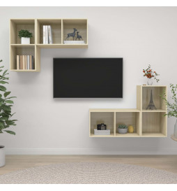 Meubles TV muraux 4 pcs...