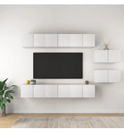 Meubles TV 8 pcs Blanc...